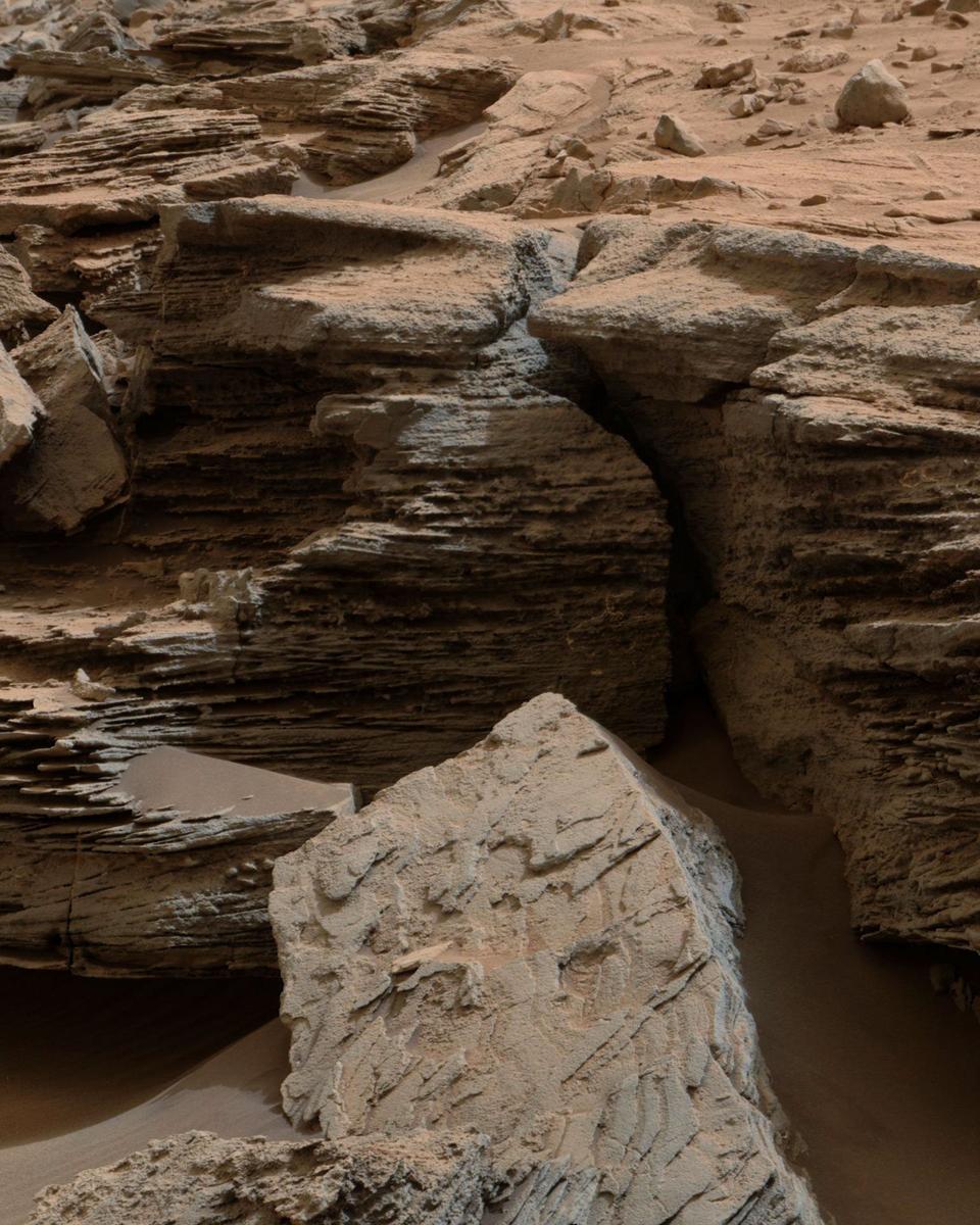 Layered Rocks near Mount Sharp on Mars