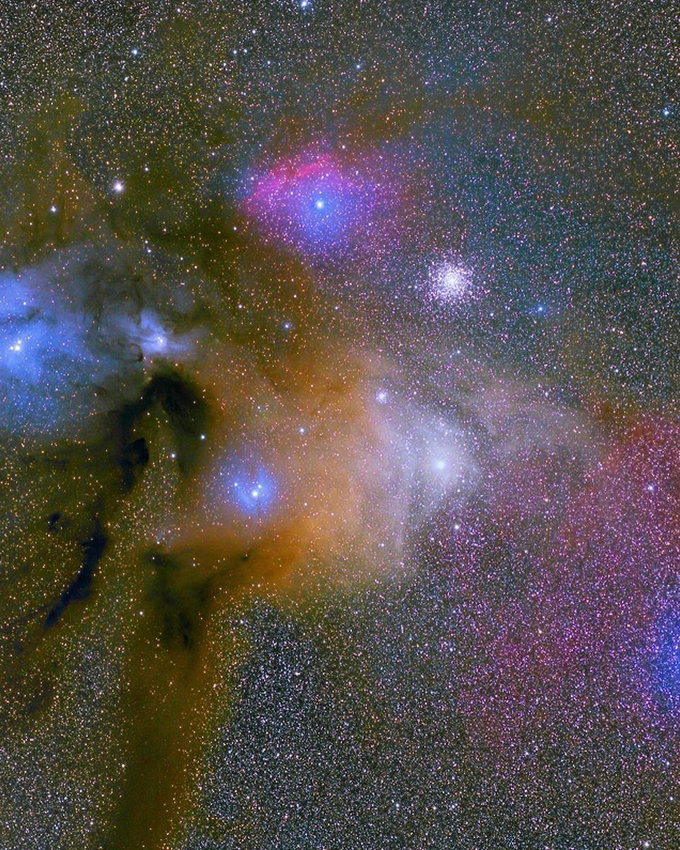 Colorful Clouds Near Rho Ophiuchi
