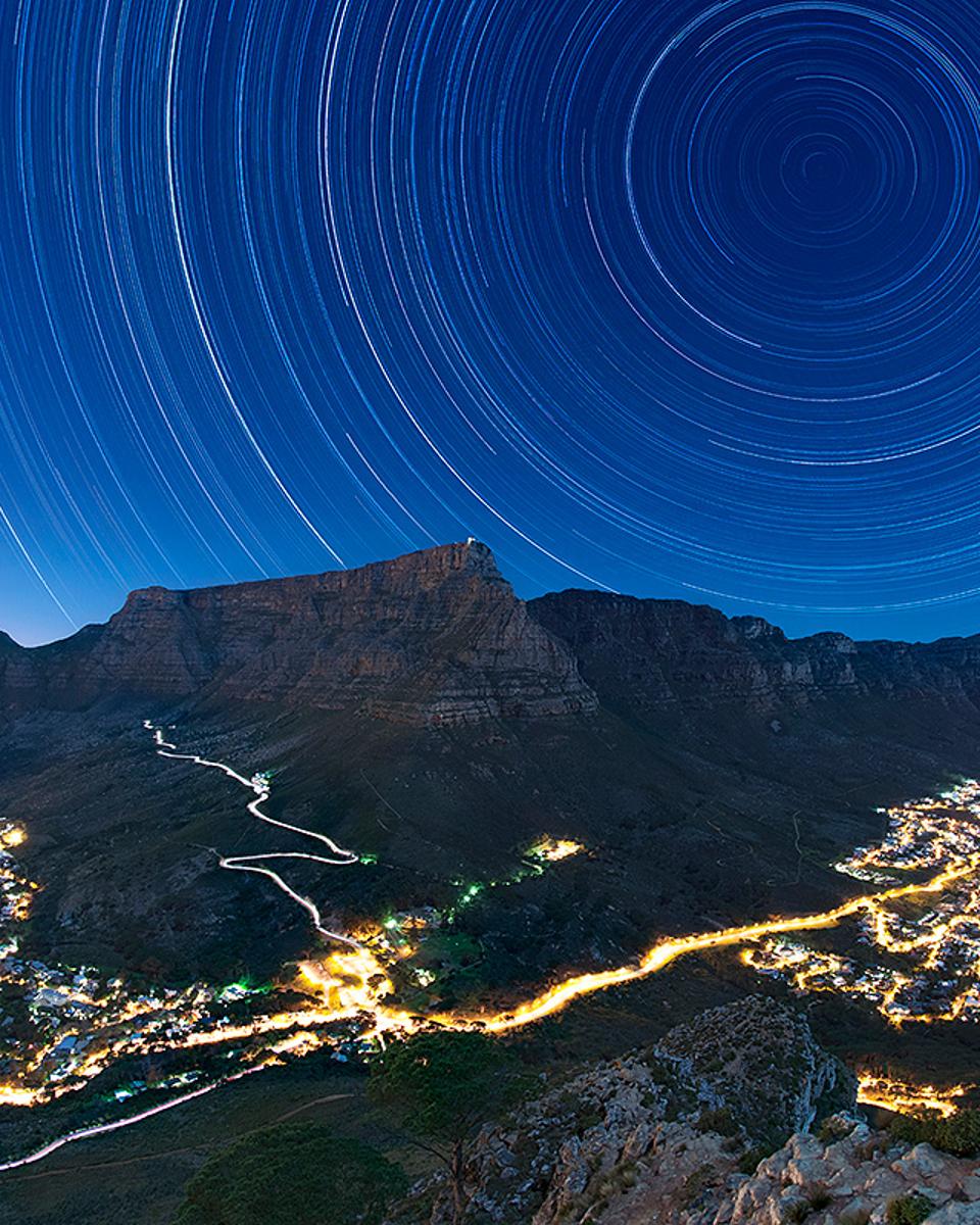 Star Trails above Table Mountain