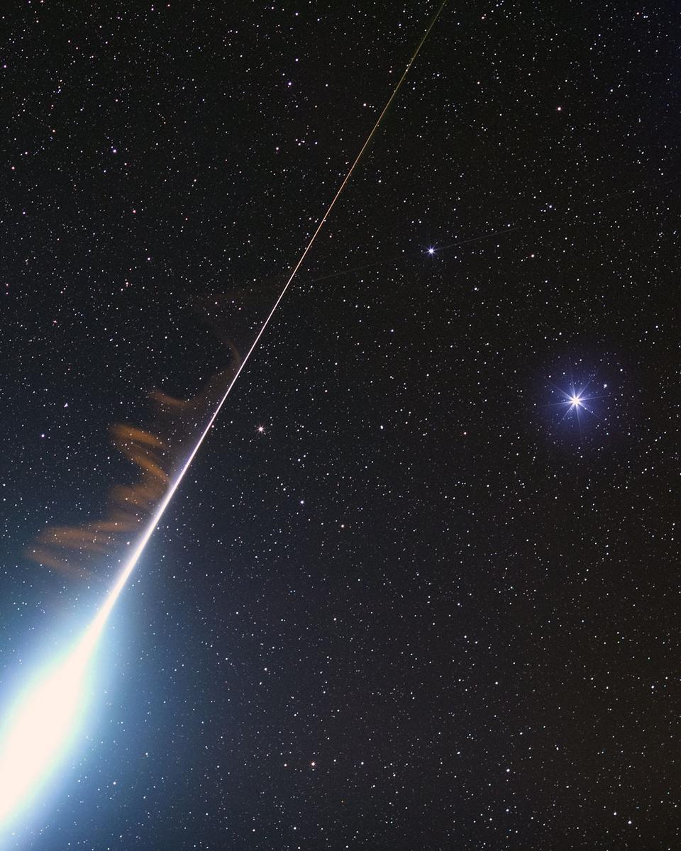 A Blazing Fireball between the Orion Nebula and Rigel