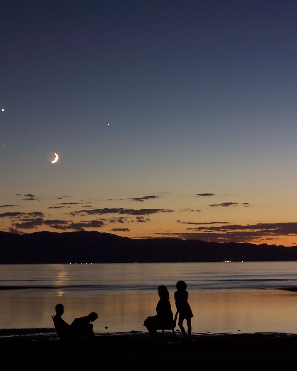 A Quadruple Sky Over Great Salt Lake