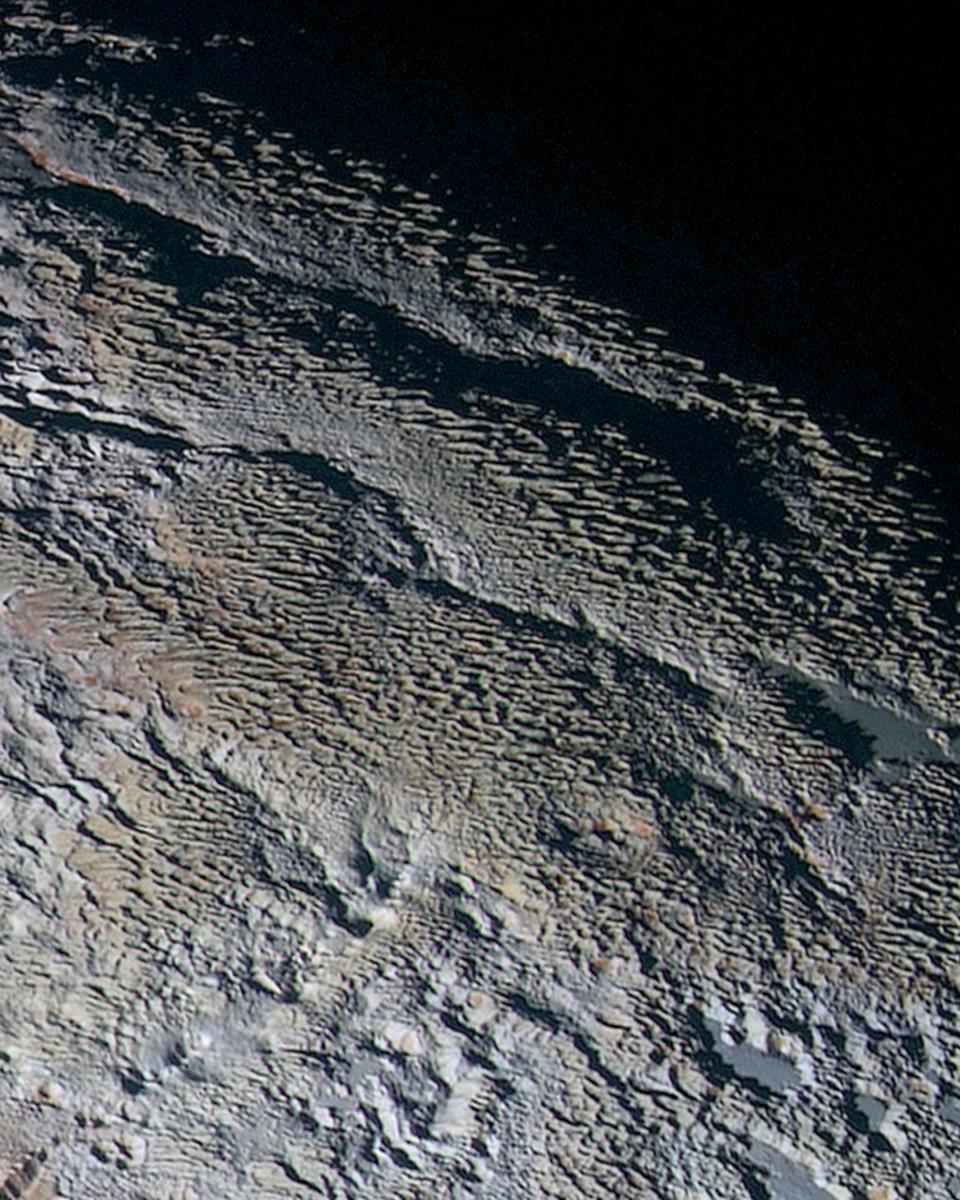 Pluto's Snakeskin Terrain