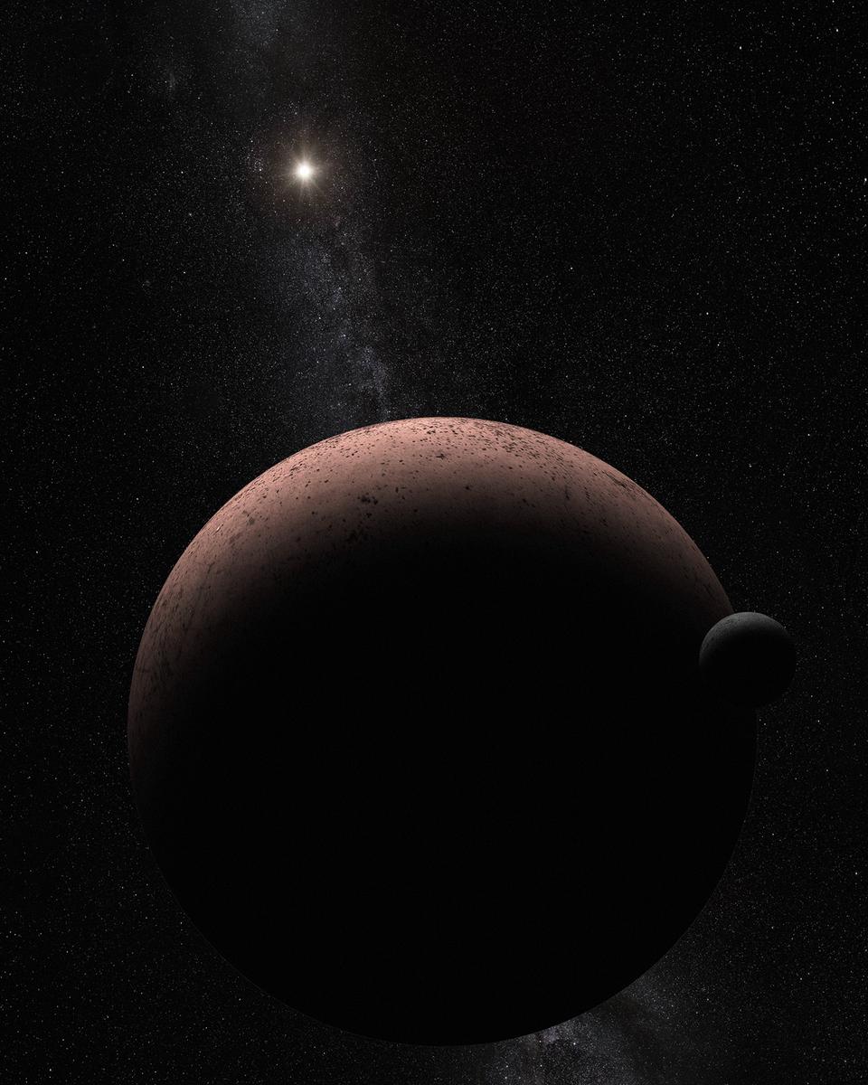Moon over Makemake