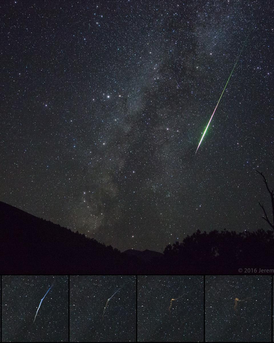 Perseid Fireball at Sunset Crater