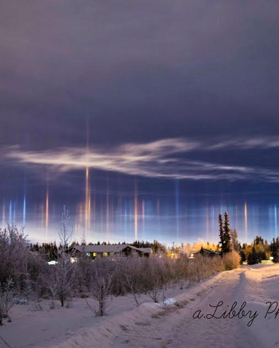 Light Pillars over Alaska