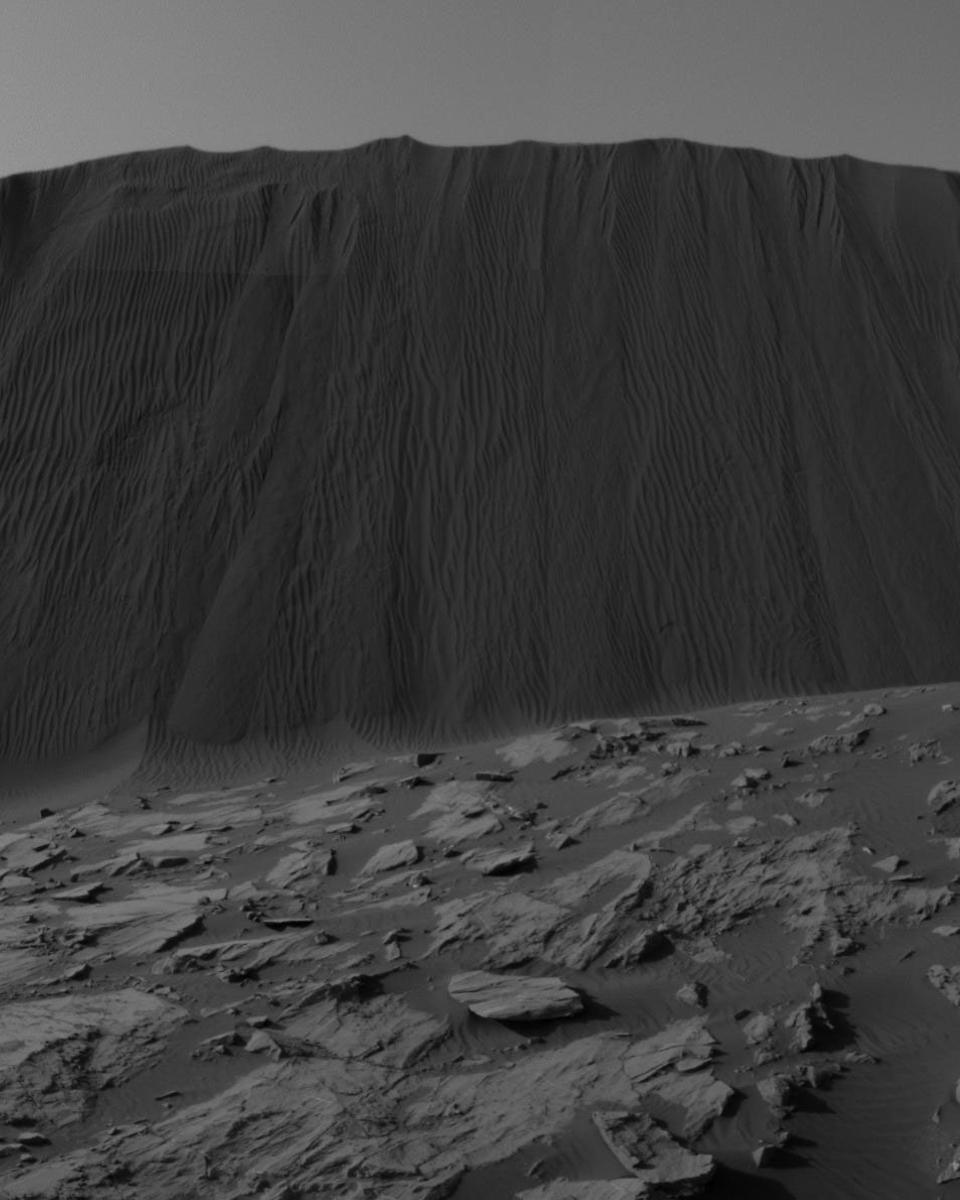 A Dark Sand Dune on Mars