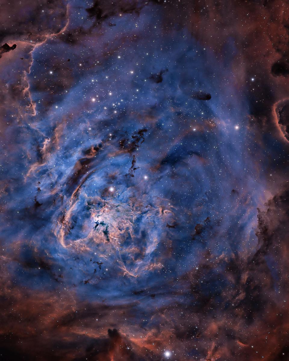 The Lagoon Nebula in Hydrogen, Sulfur, and Oxygen