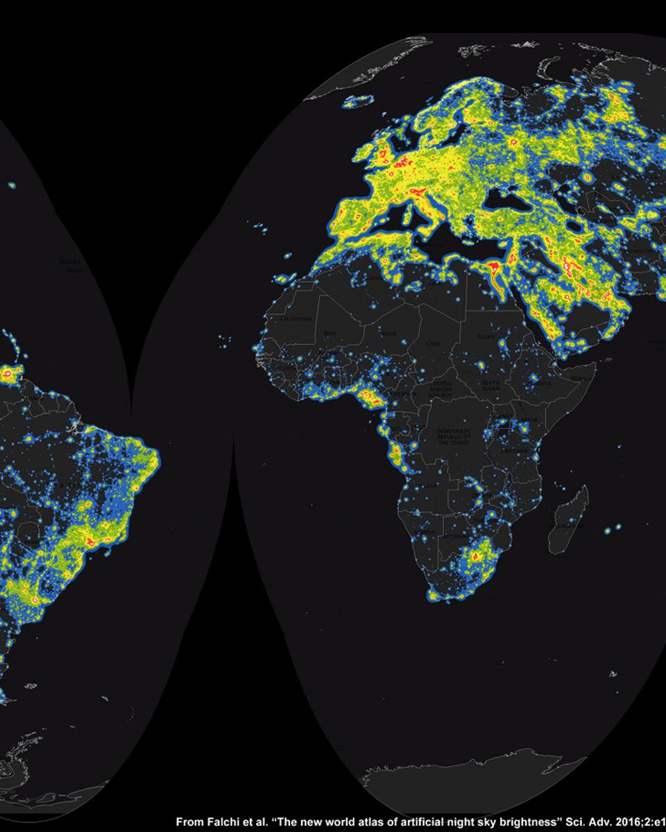 The New World Atlas of Artificial Sky Brightness