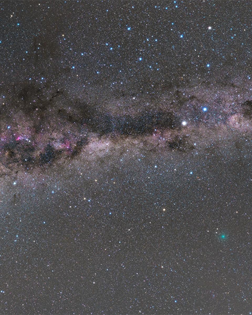 Close Comet and the Milky Way