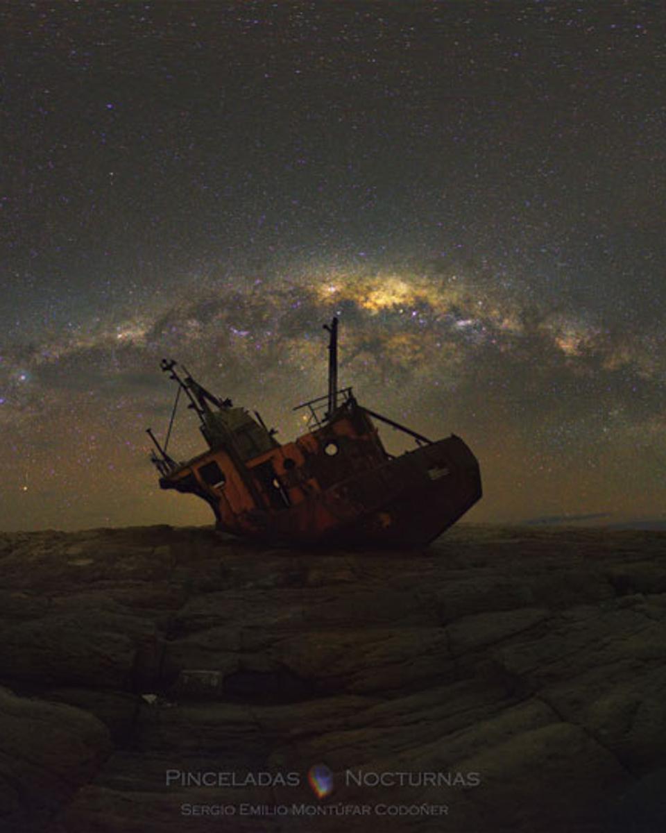 Milky Way over Shipwreck