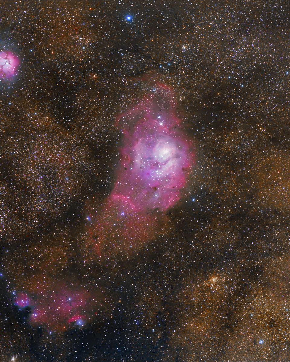 Trifid, Lagoon, and Mars