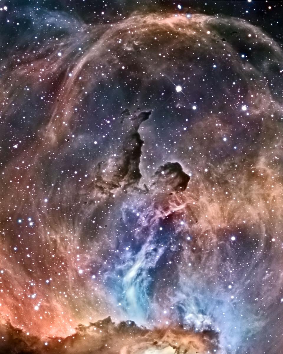 NGC 3576: The Statue of Liberty Nebula