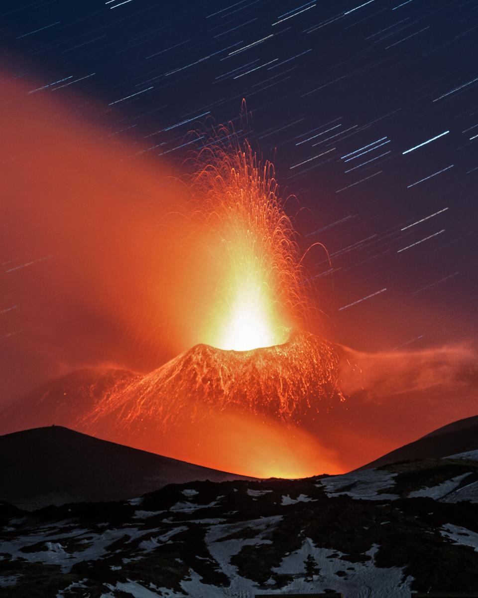 Mt. Etna Lava Plume