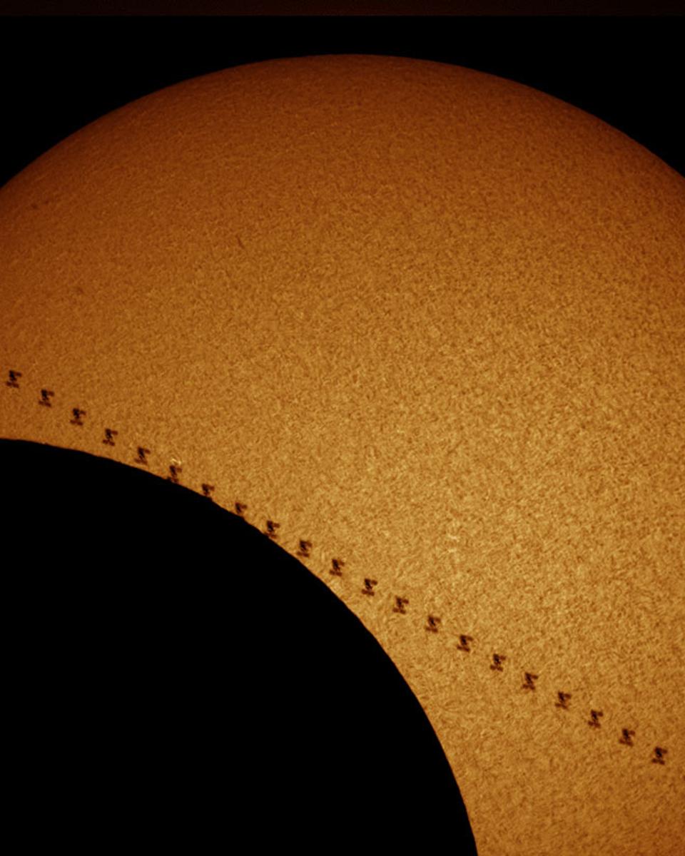 A Fleeting Double Eclipse of the Sun