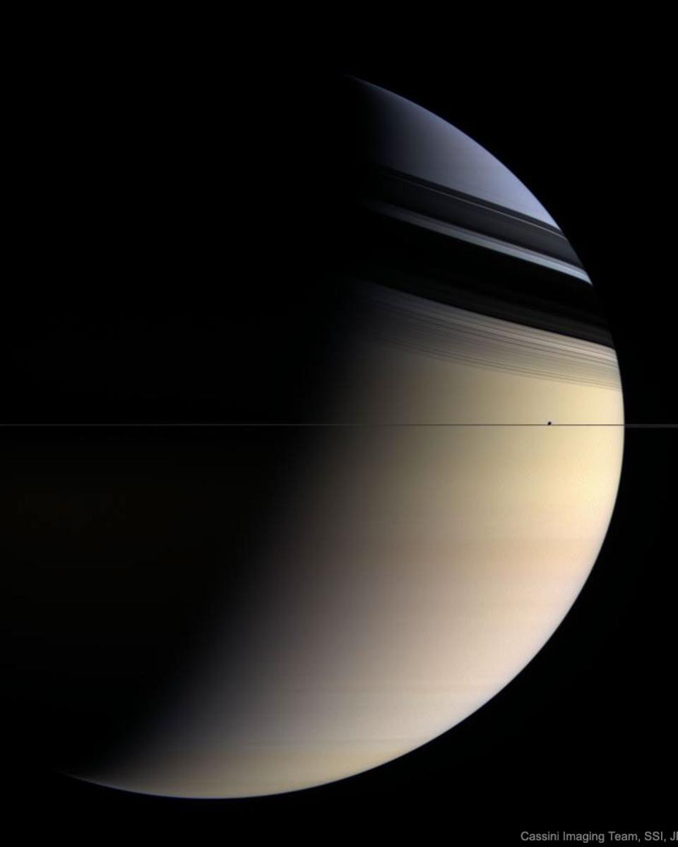 Saturn in Blue and Gold