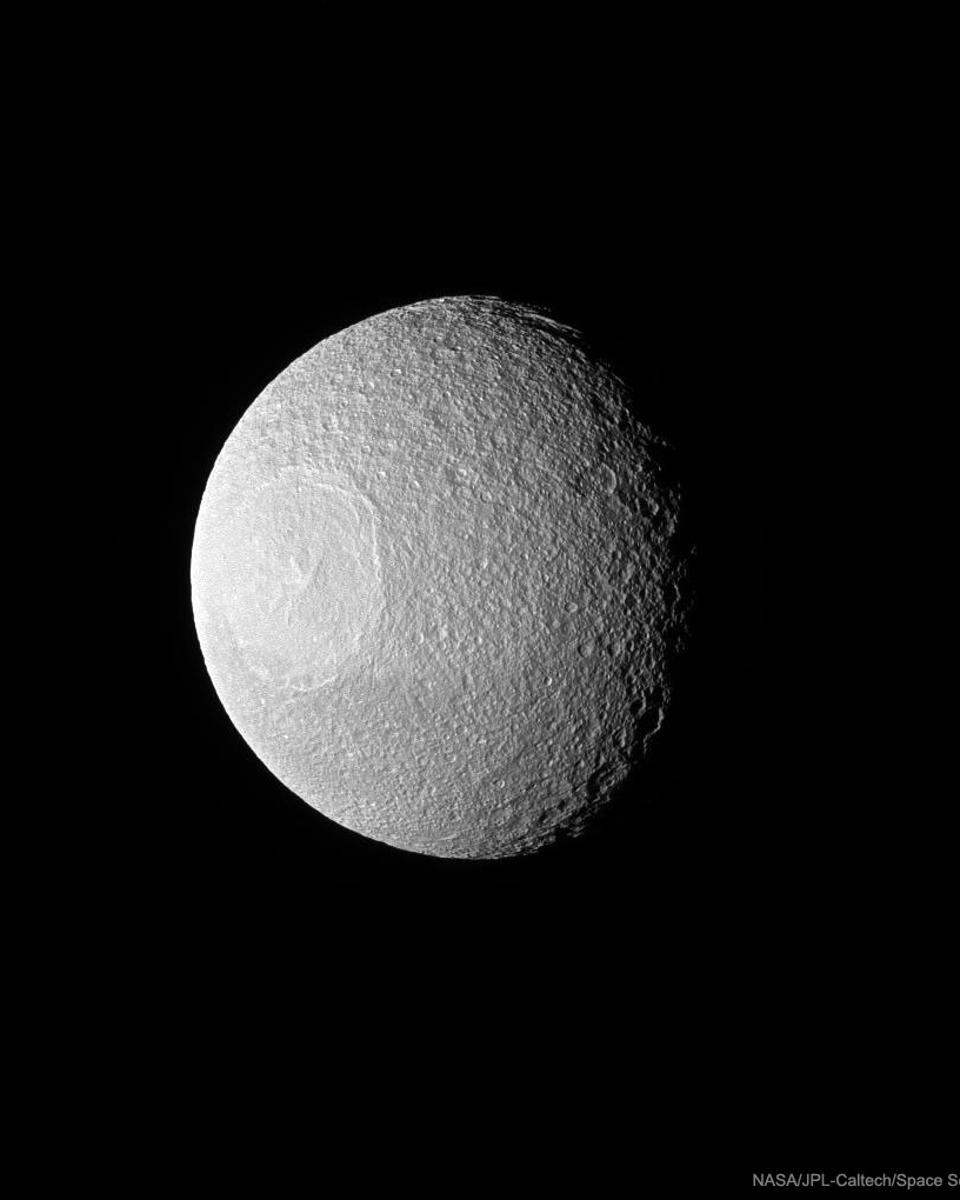 Odysseus Crater on Tethys