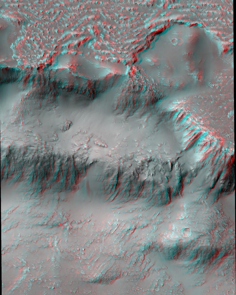 3D Lava Falls of Mars