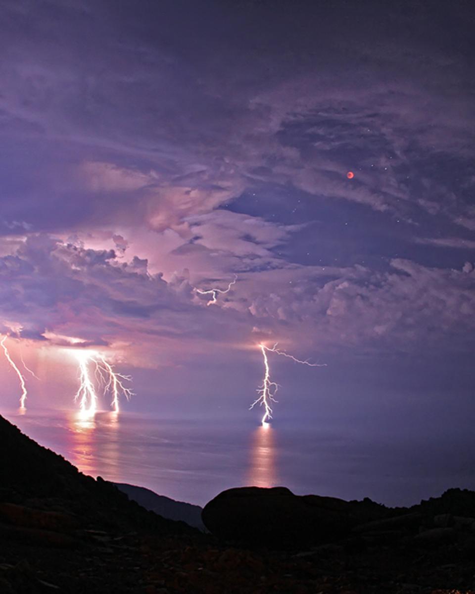 Lightning Eclipse from the Planet of the Goats