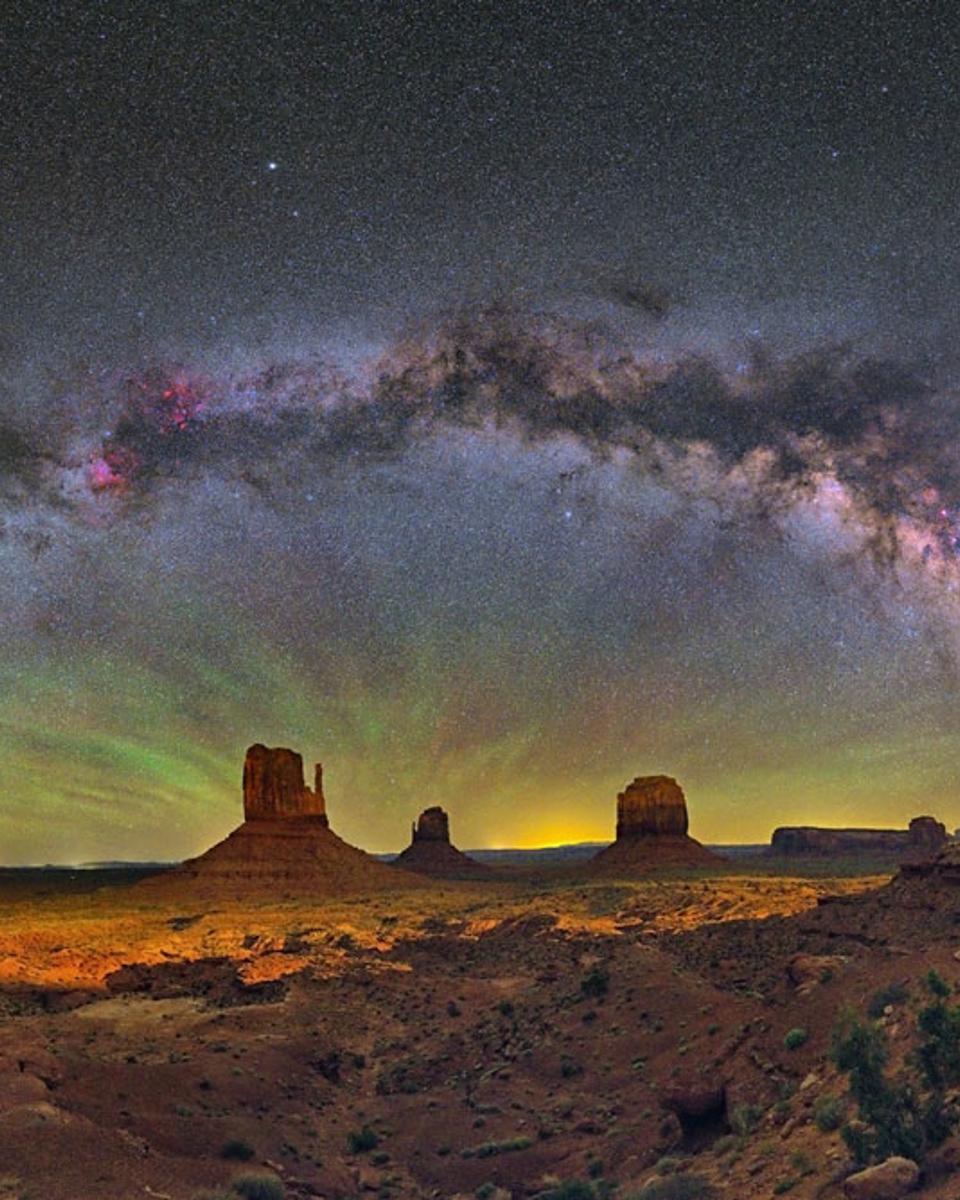 The Milky Way over Monument Valley