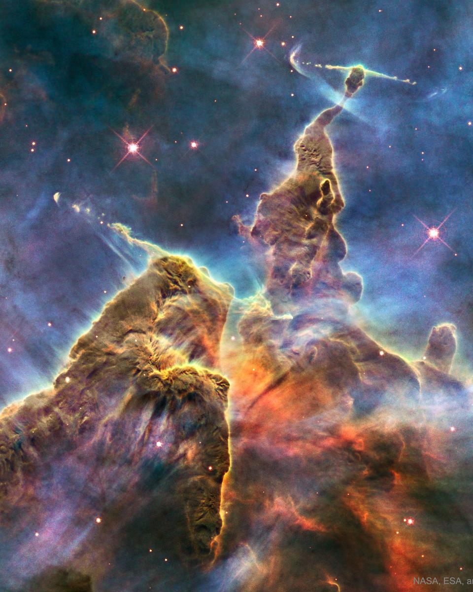 Mountains of Dust in the Carina Nebula