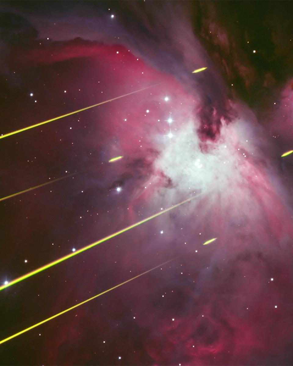 Nebula with Laser Beams