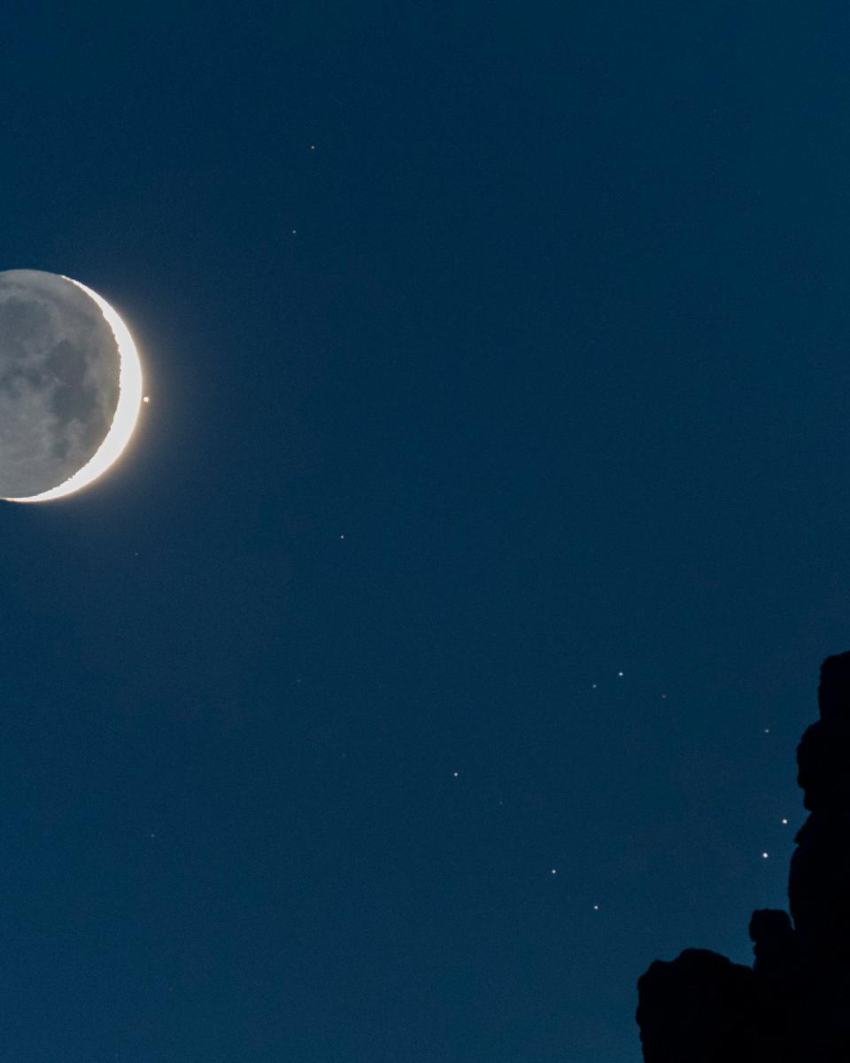 The Bull's Eye and the Young Moon