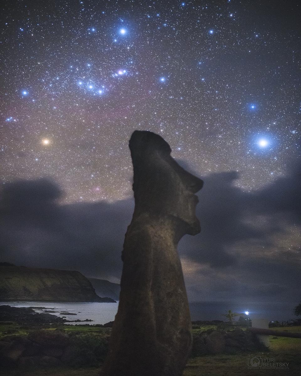 Orion above Easter Island