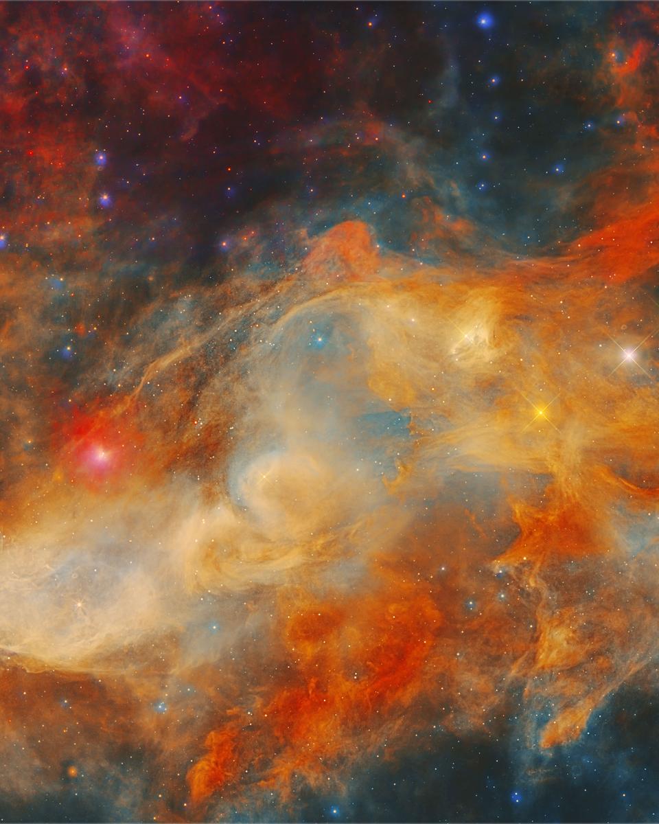 The Blue Horsehead Nebula in Infrared