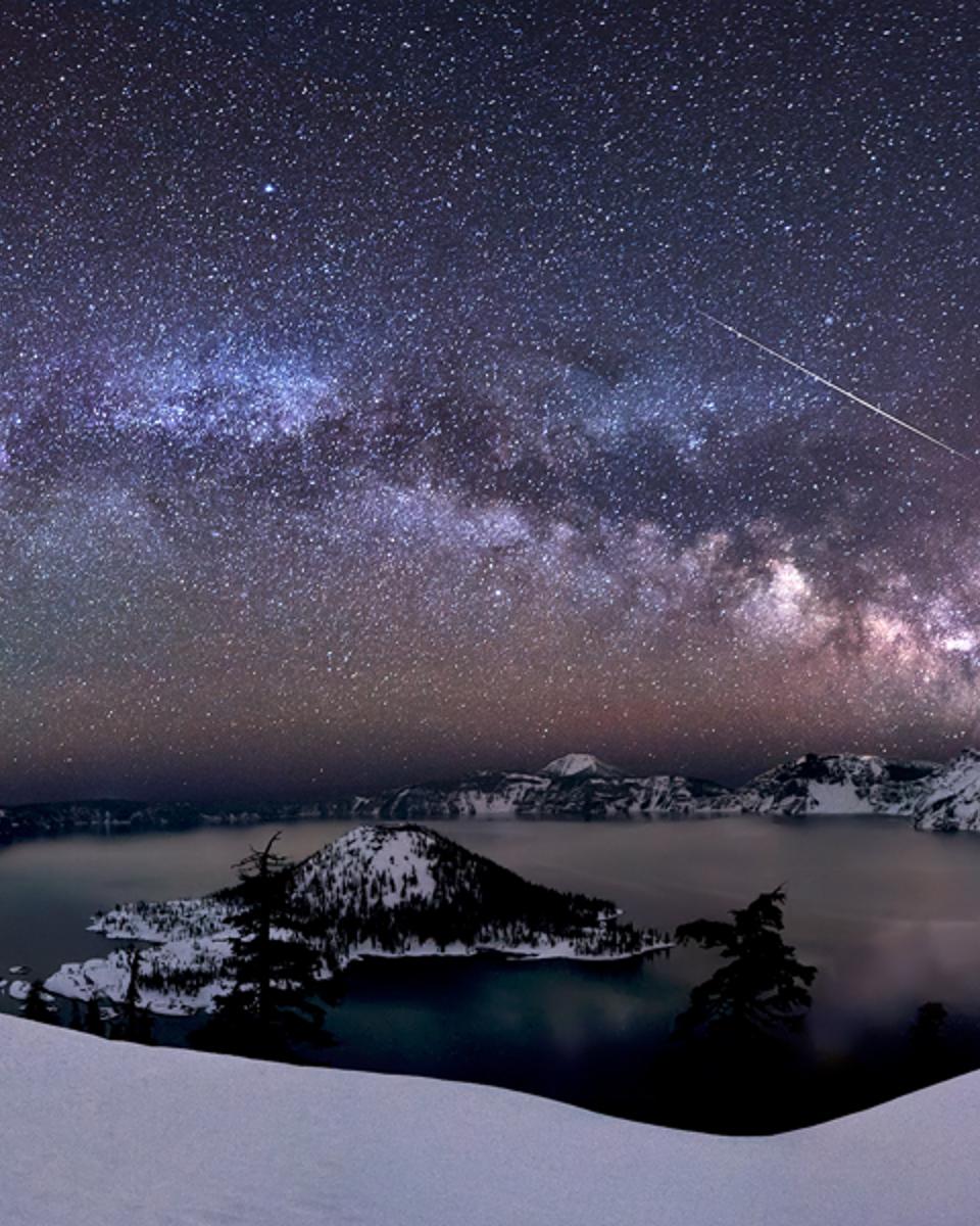 Meteor Over Crater Lake