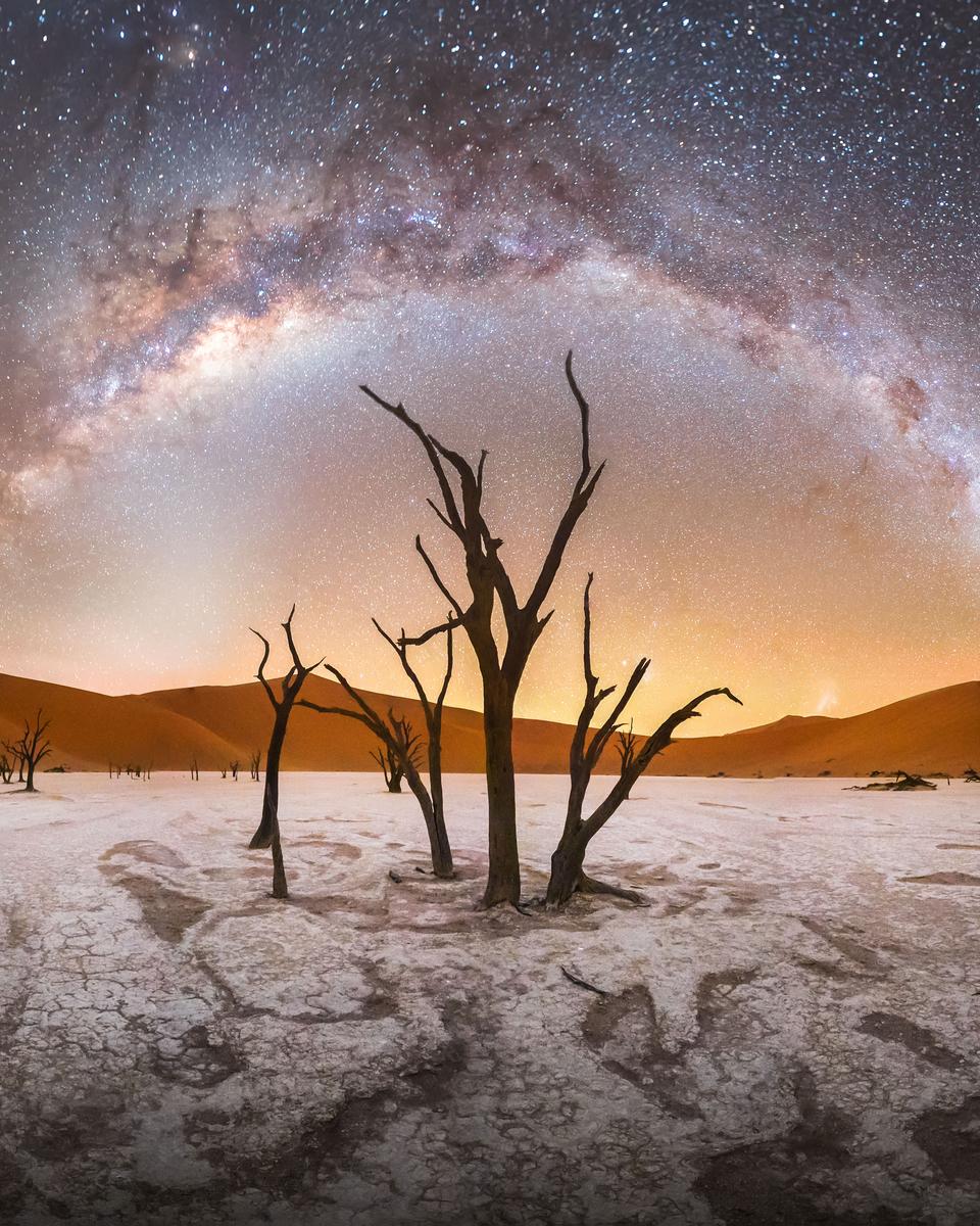 Milky Way over Deadvlei in Namibia