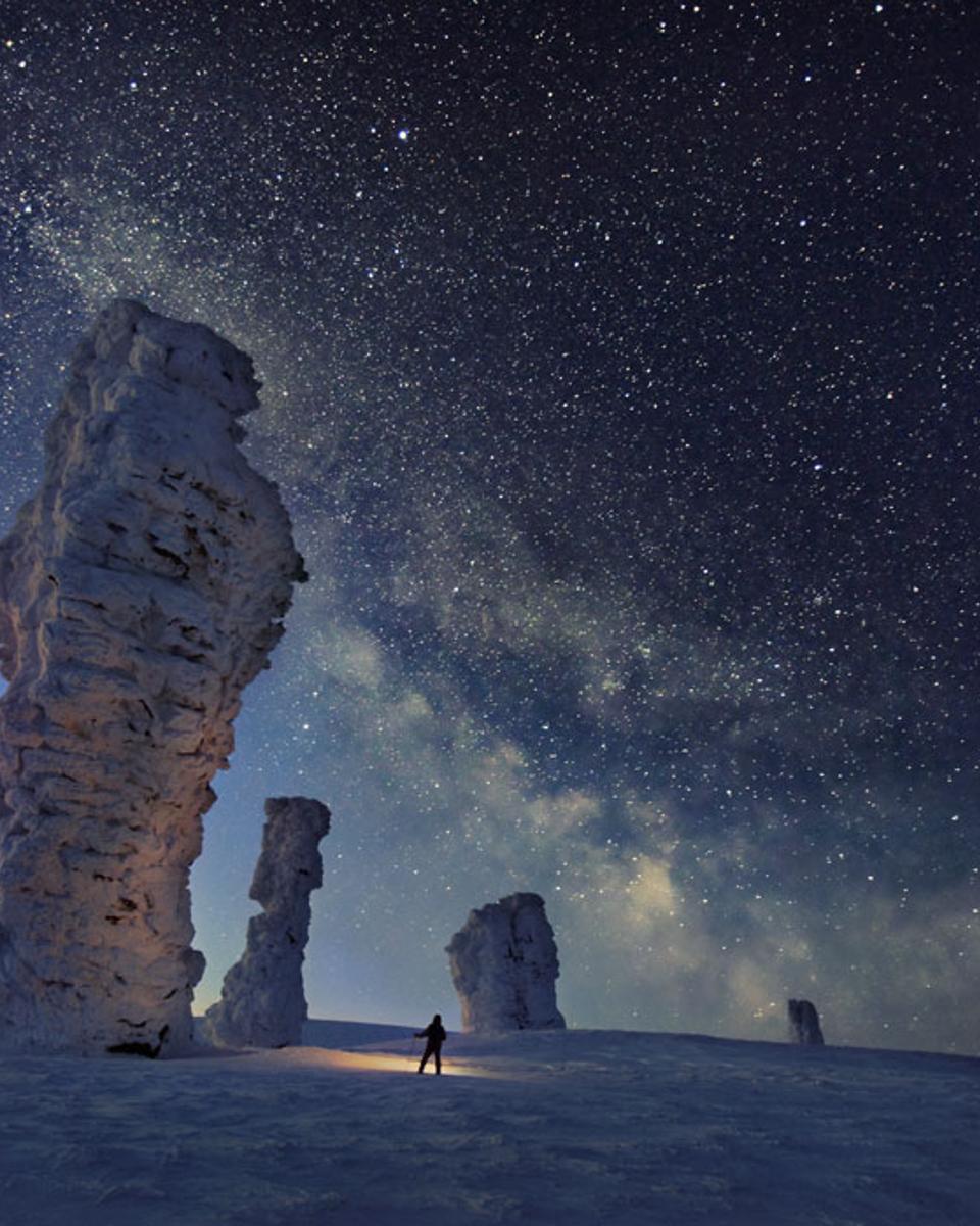 The Milky Way over the Seven Strong Men Rock Formations