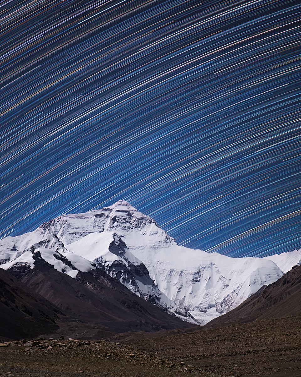 Mount Everest Star Trails