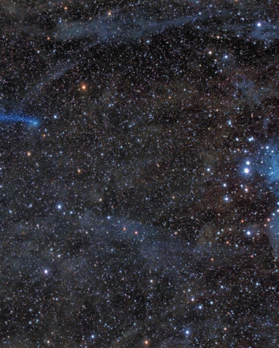 Blue Comet Meets Blue Stars