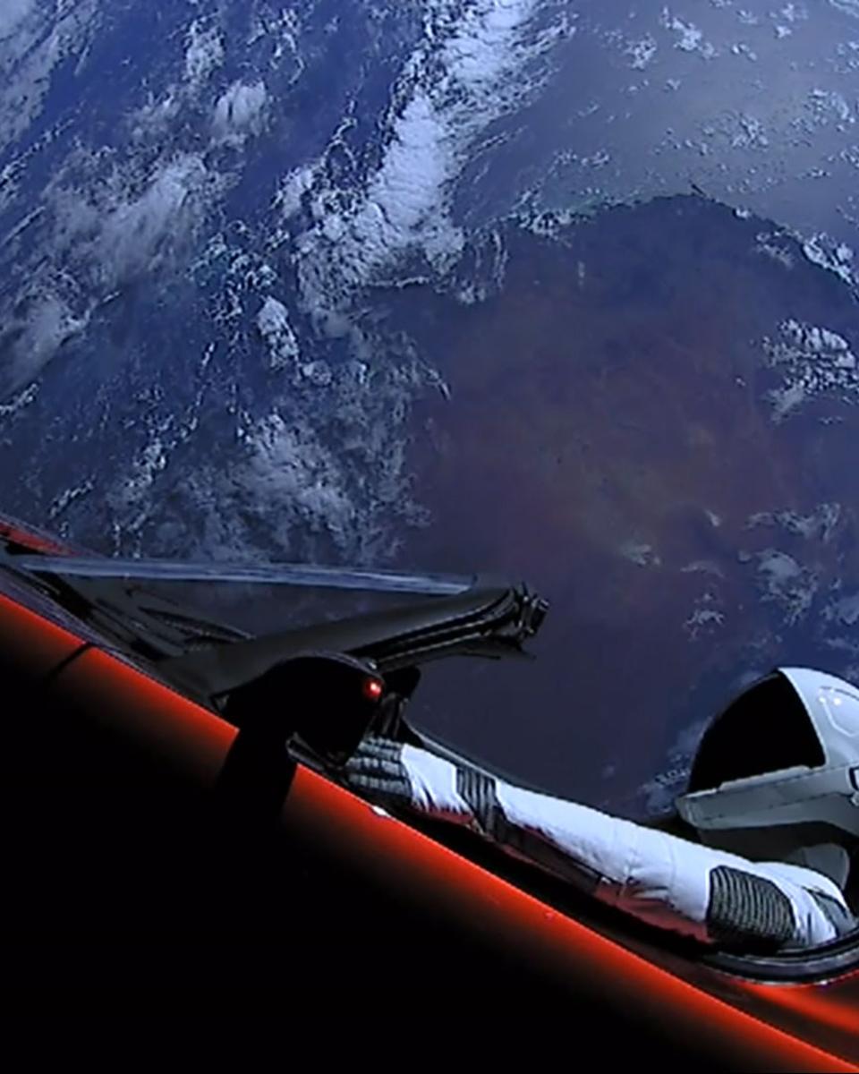Car Orbiting Earth