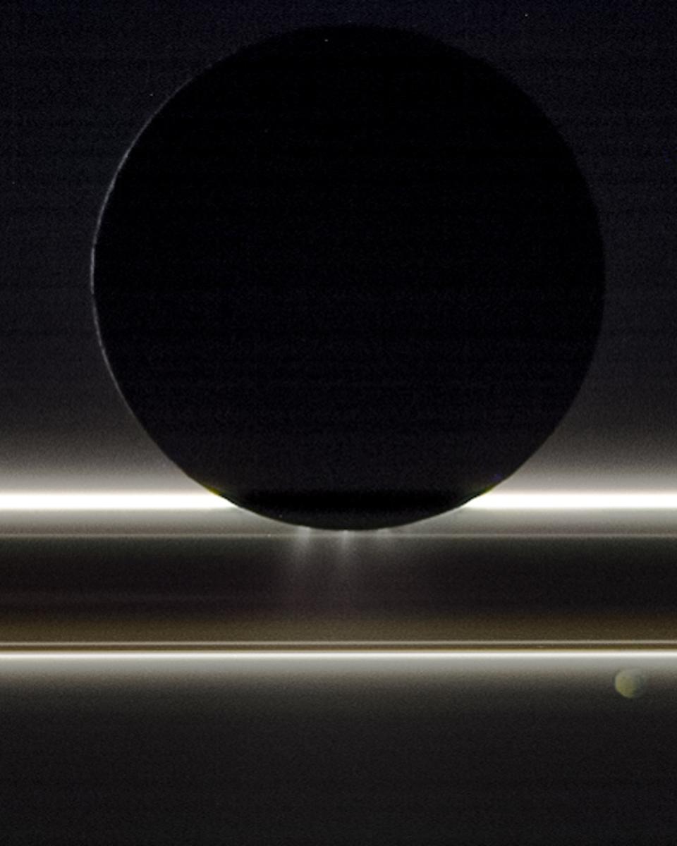 Enceladus in Silhouette