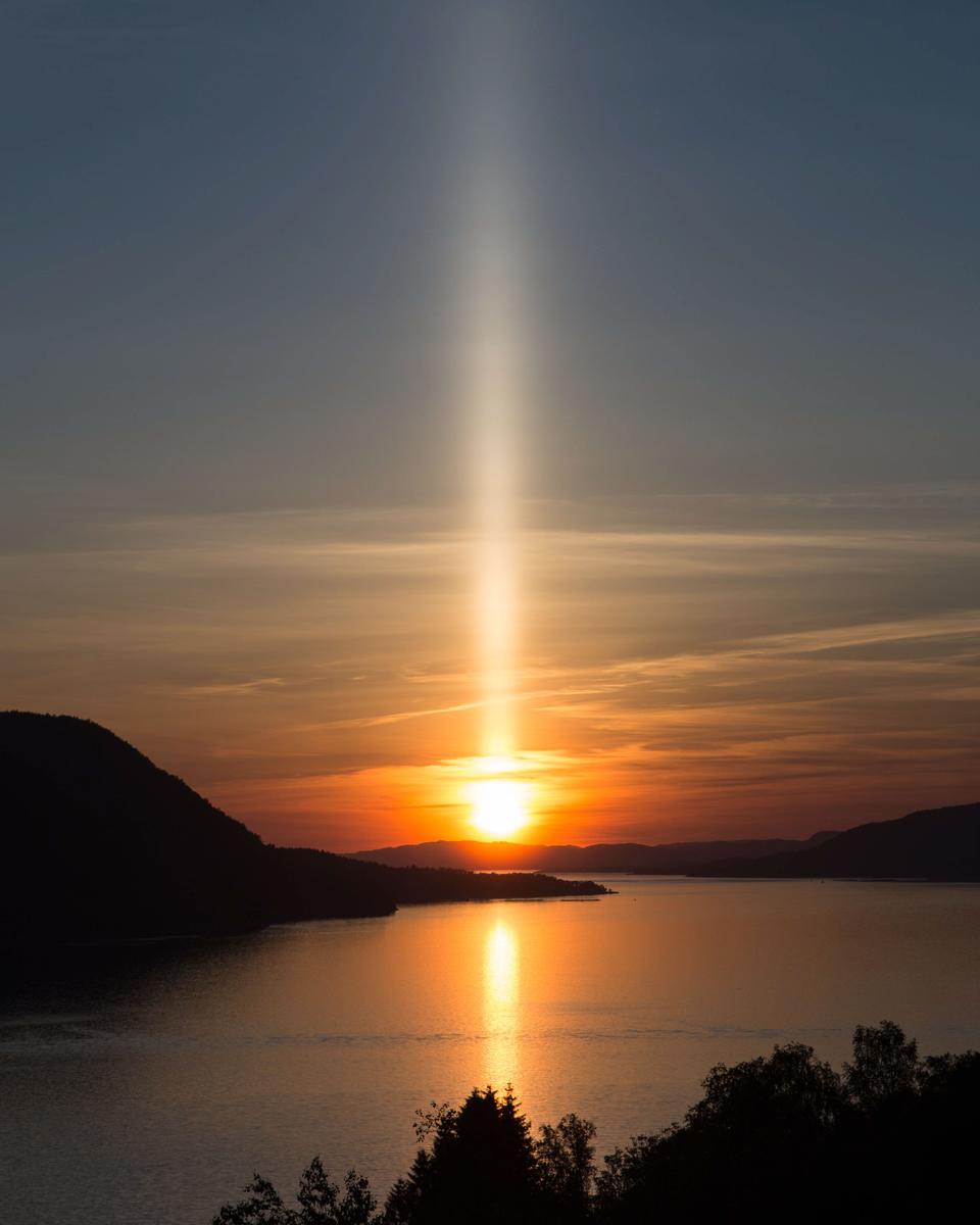 A Sun Pillar over Norway