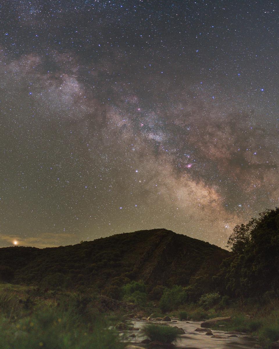 Countryside Mars and Milky Way