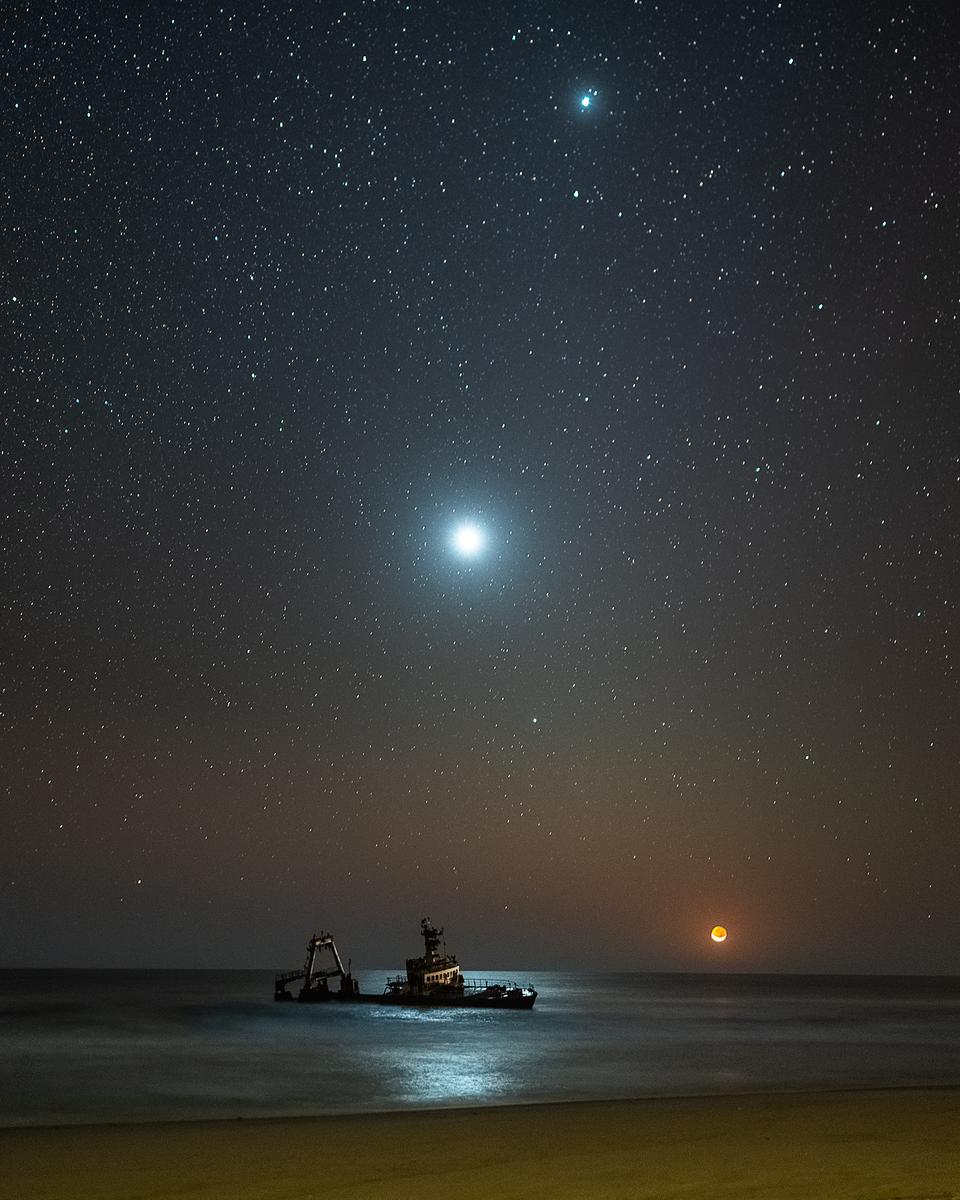Shipwreck at Moonset