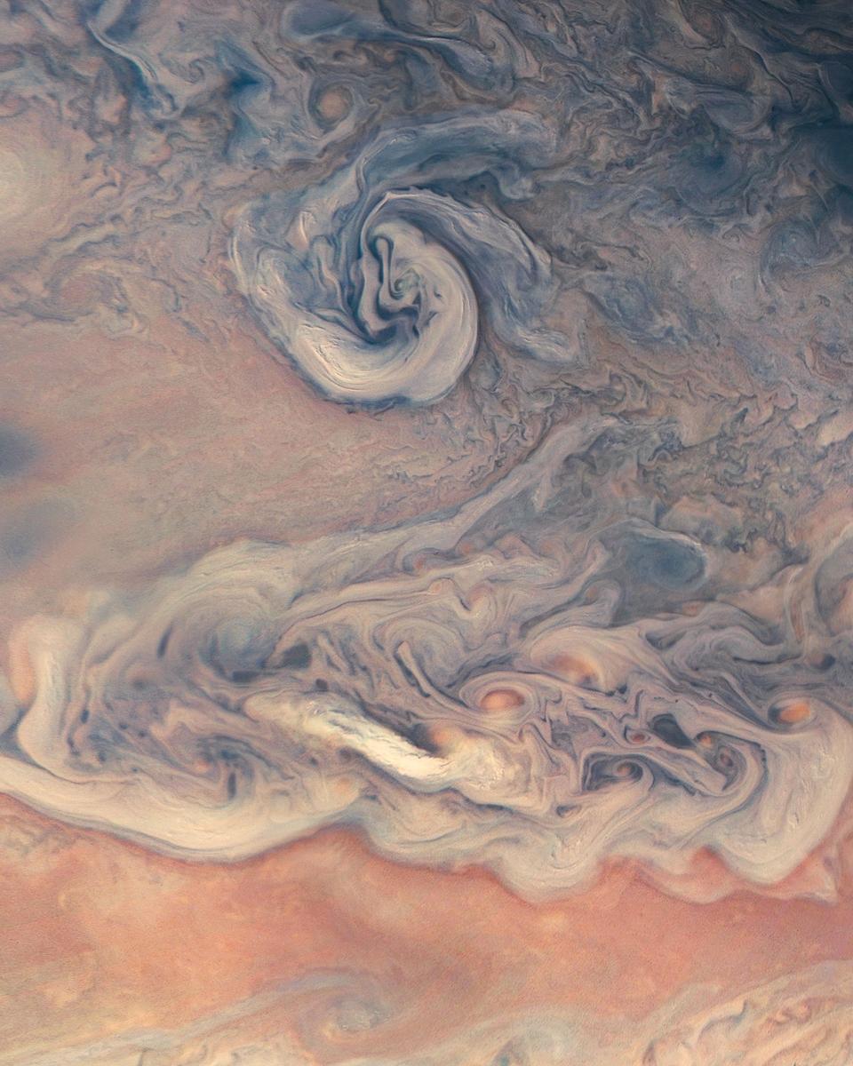 Swirls and Colors on Jupiter from Juno
