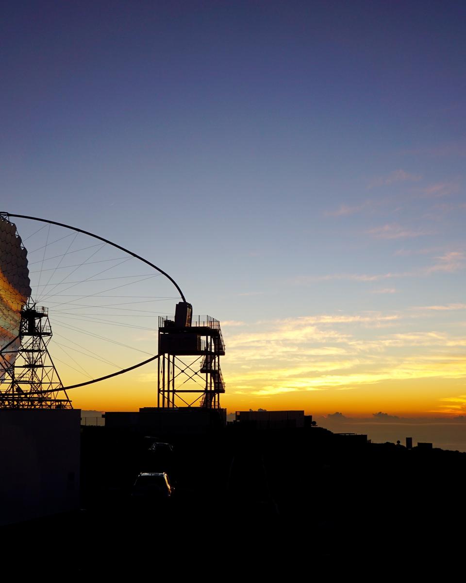 Cherenkov Telescope at Sunset