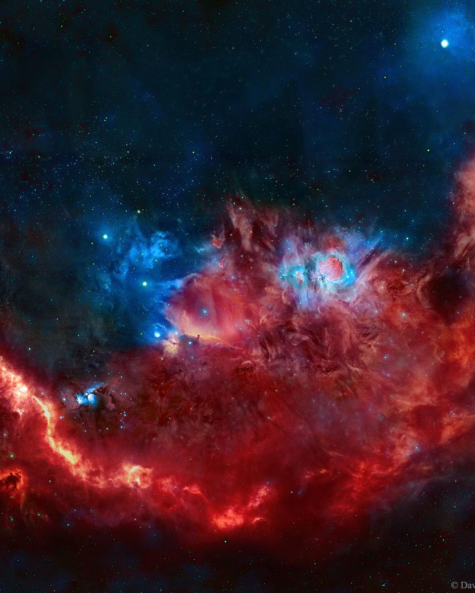 Orion in Red and Blue