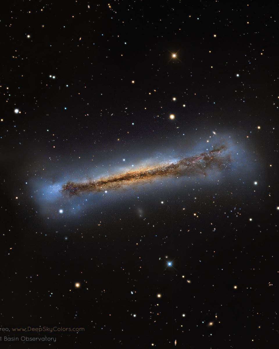NGC 3628: Sideways Spiral Galaxy