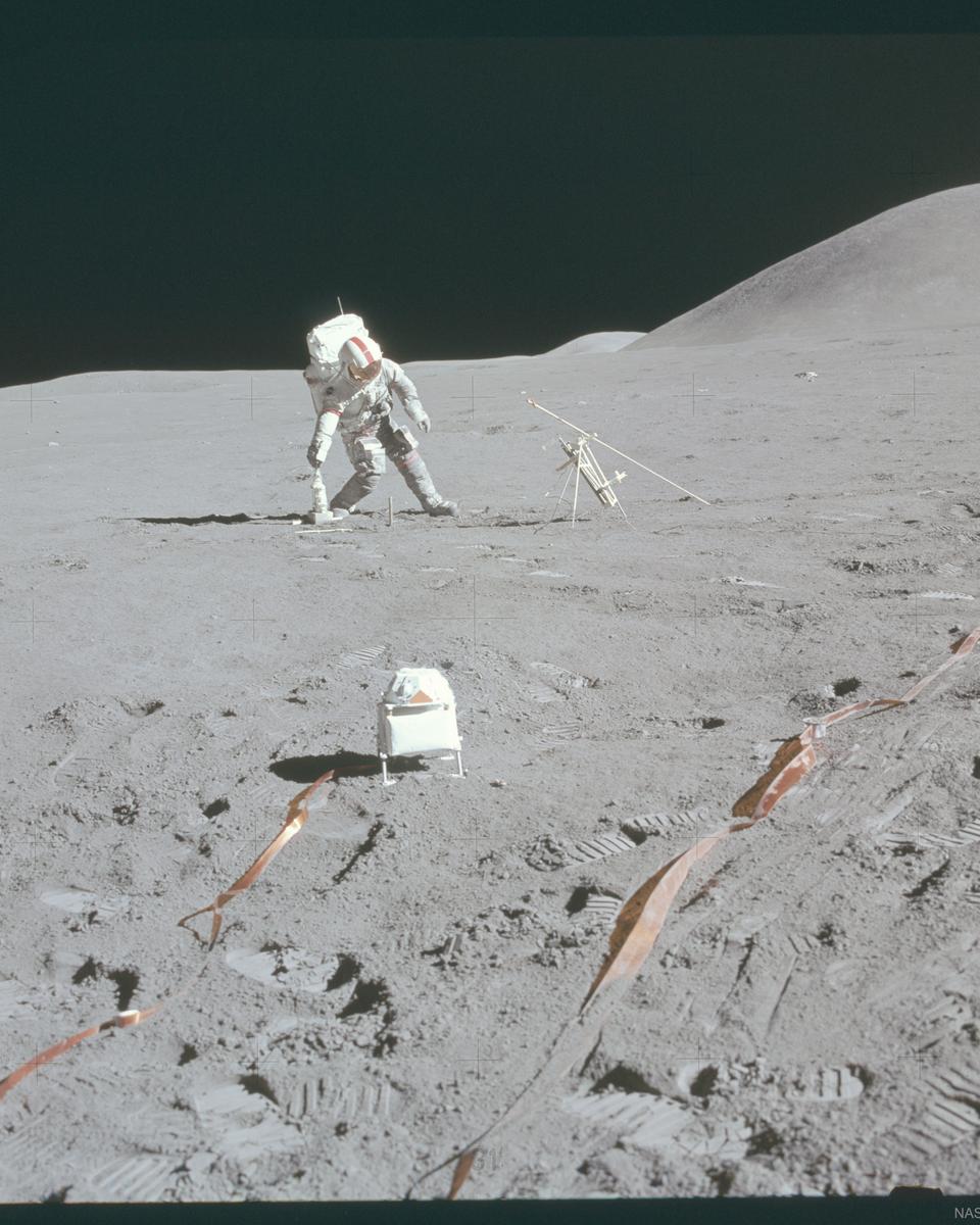 Astronaut Kicks Lunar Field Goal