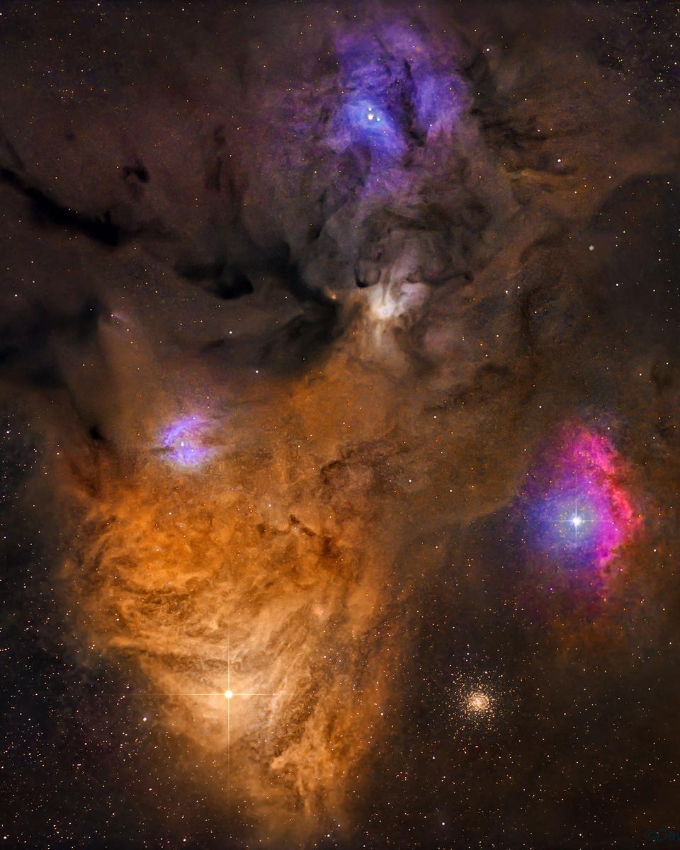 Dark Dust and Colorful Clouds near Antares