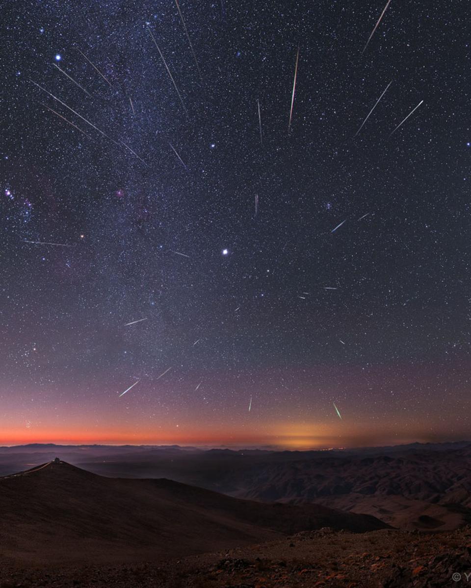 Geminid Meteors over Chile