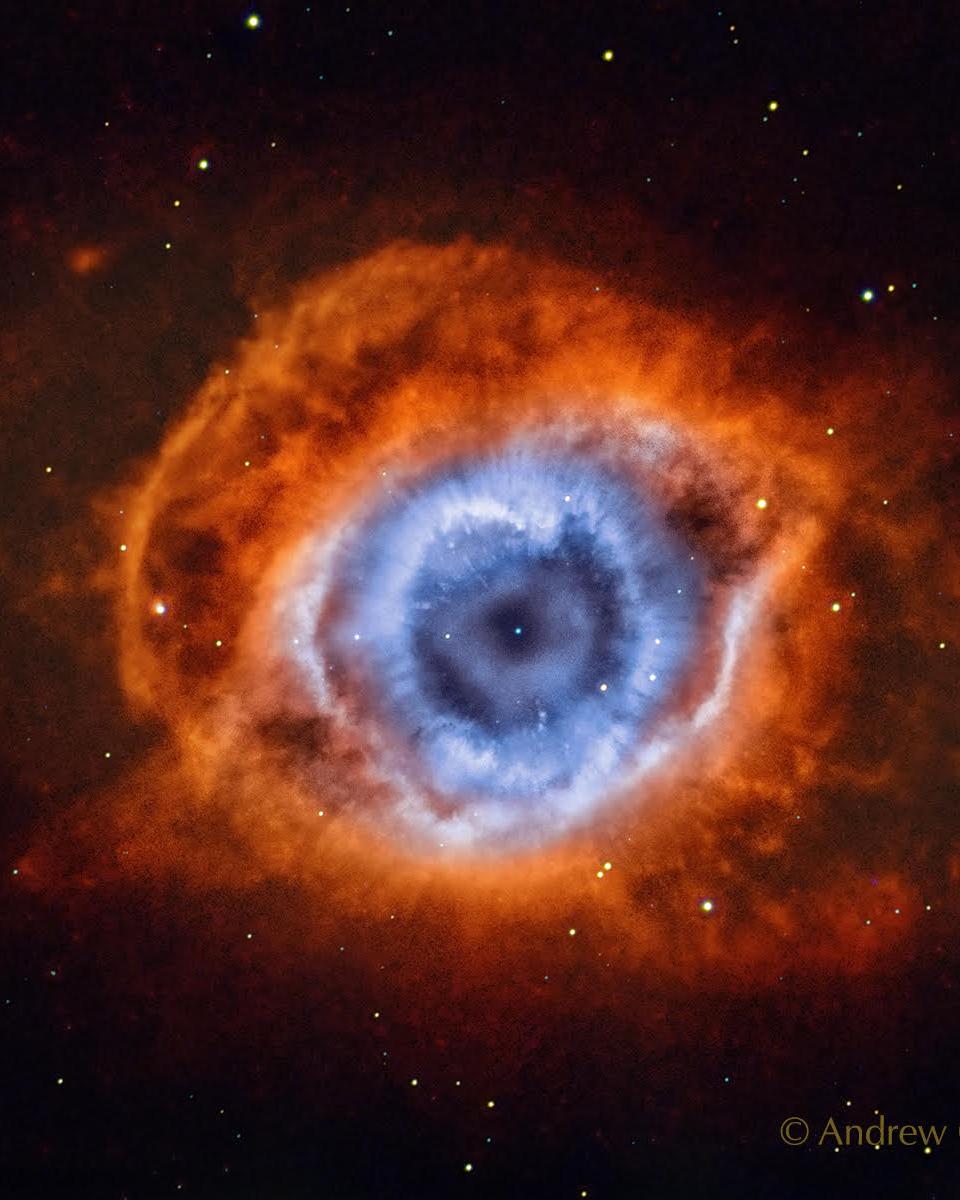 The Helix Nebula in Hydrogen and Oxygen