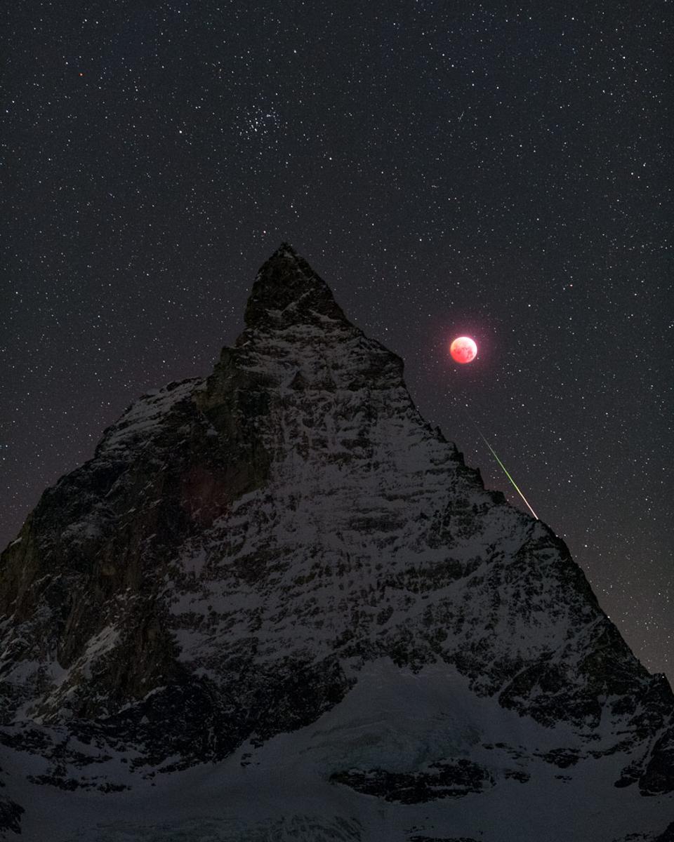 Matterhorn, Moon, and Meteor