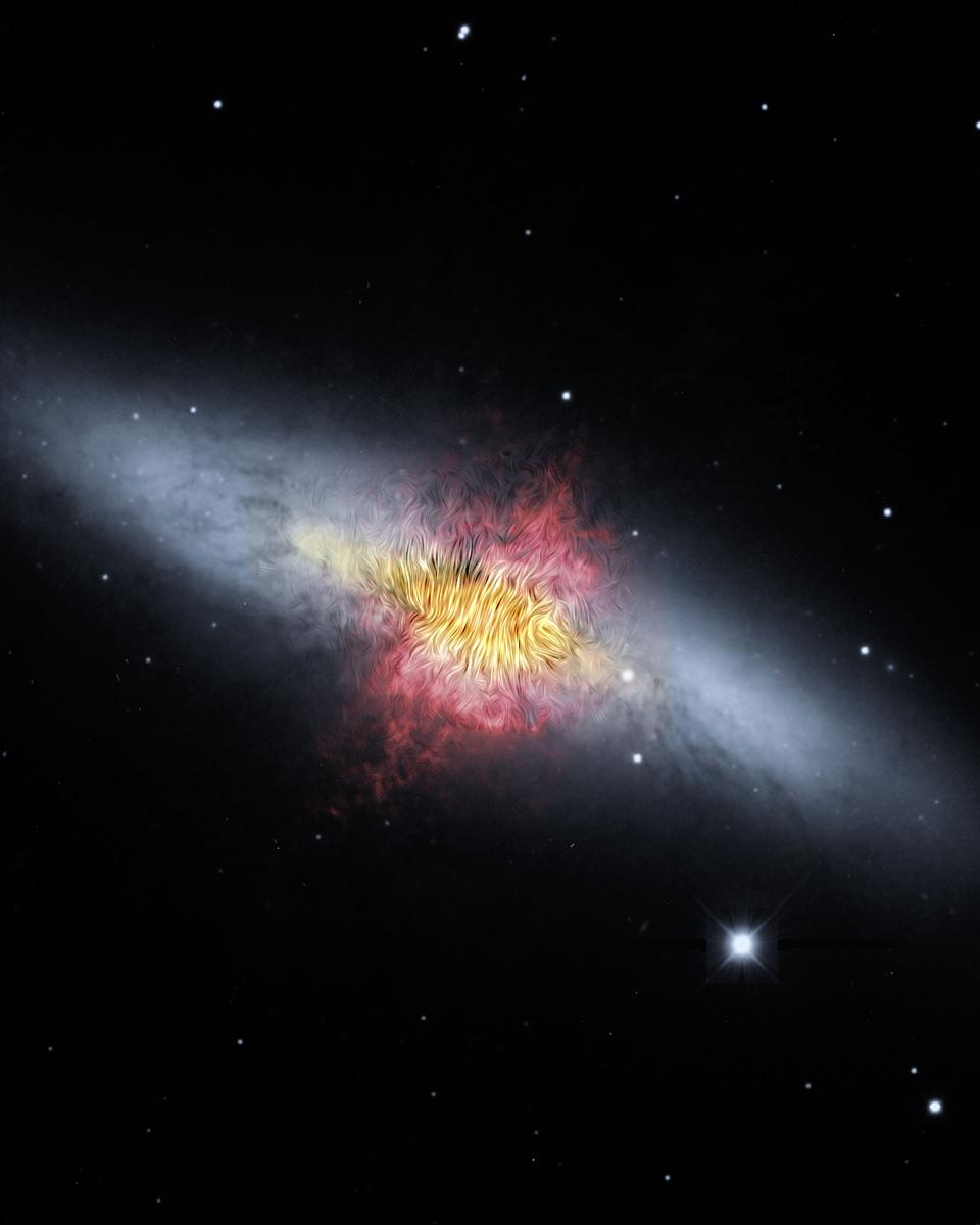 The Central Magnetic Field of the Cigar Galaxy