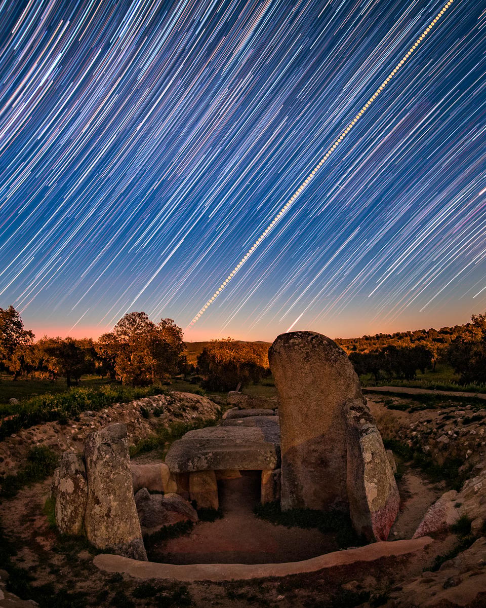 Star Trails and the Equinox Sunrise