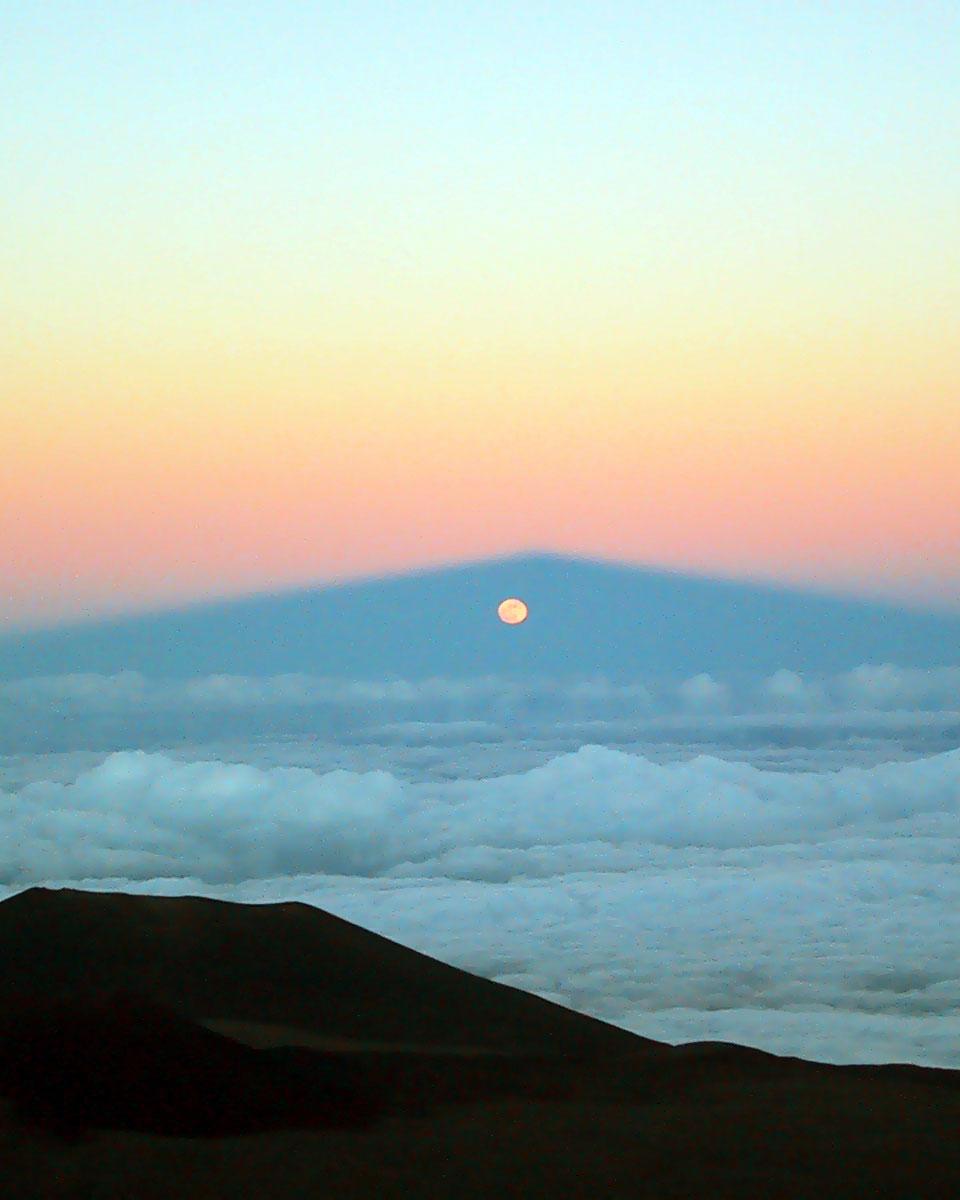 Moonrise Through Mauna Kea's Shadow